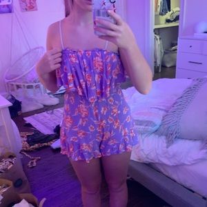 Purple and orange romper